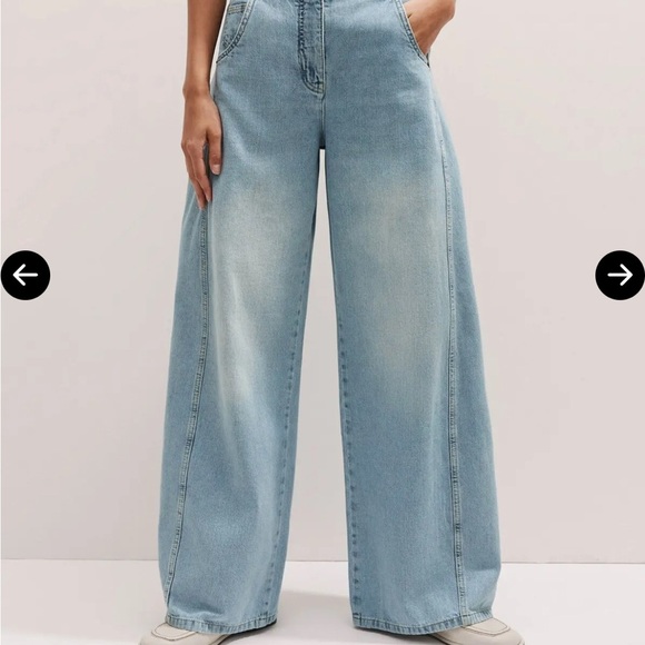 Me + em nwt jeans size 29 Wide-Leg Light Blue Jeans - Picture 2 of 9